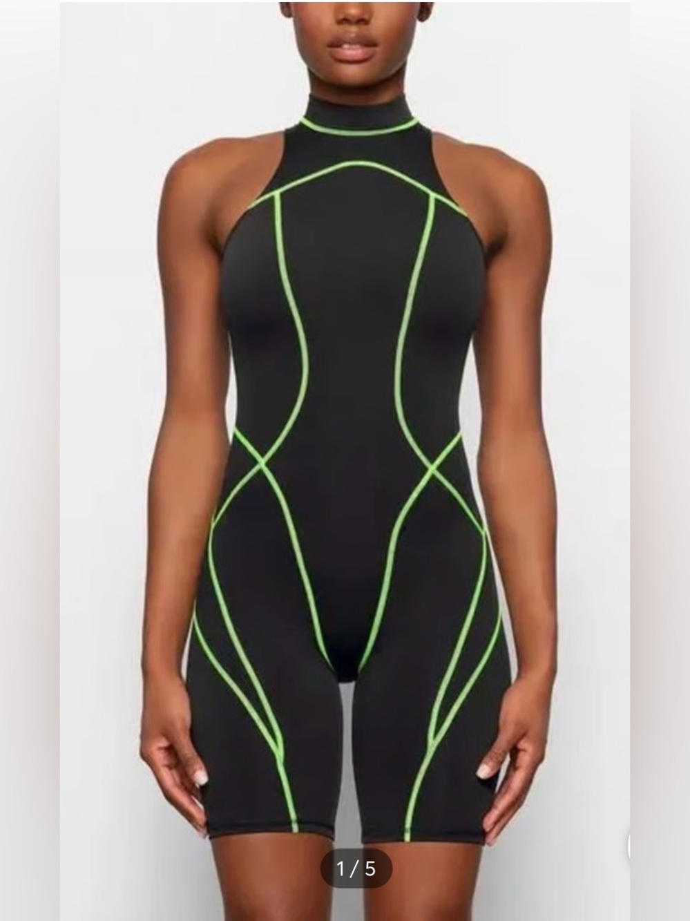 NWT Skims Contour Mesh Mock Neck Onesie